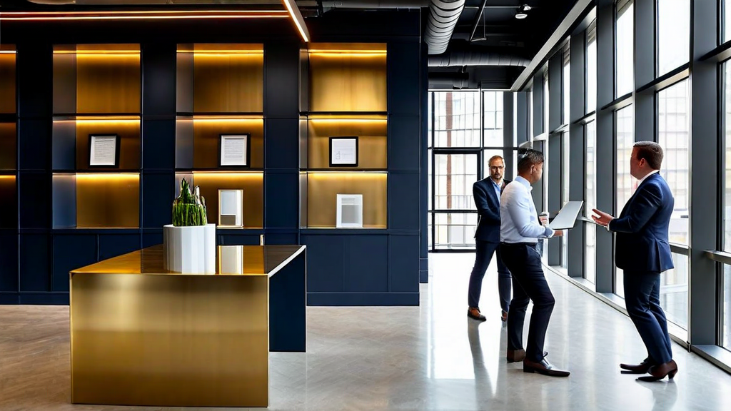 Modern office environment representing innovation and stability